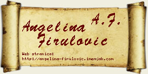 Angelina Firulović vizit kartica